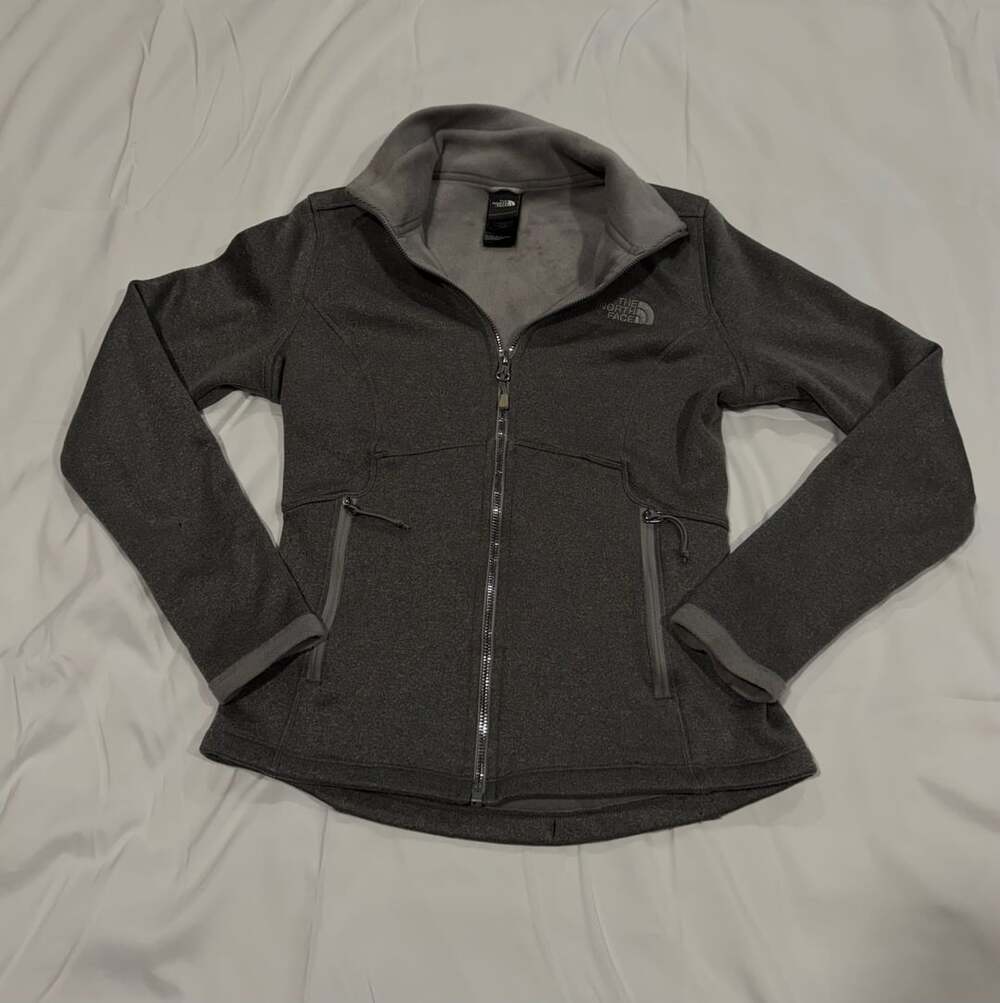 The North Face Gray Full Zip Fleece Jacket Women's XS